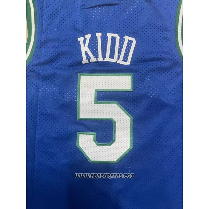 Camiseta Dallas Mavericks Jason Kidd #5 Mitchell & Ness 1994-95 Azul